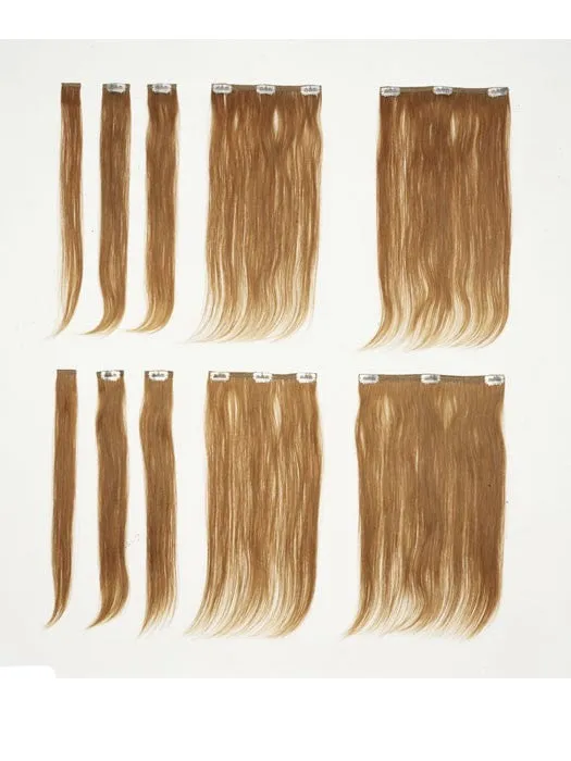 14" Human Hair Clip In Extensions (8pc) | Human Hair | DISCONTINUED