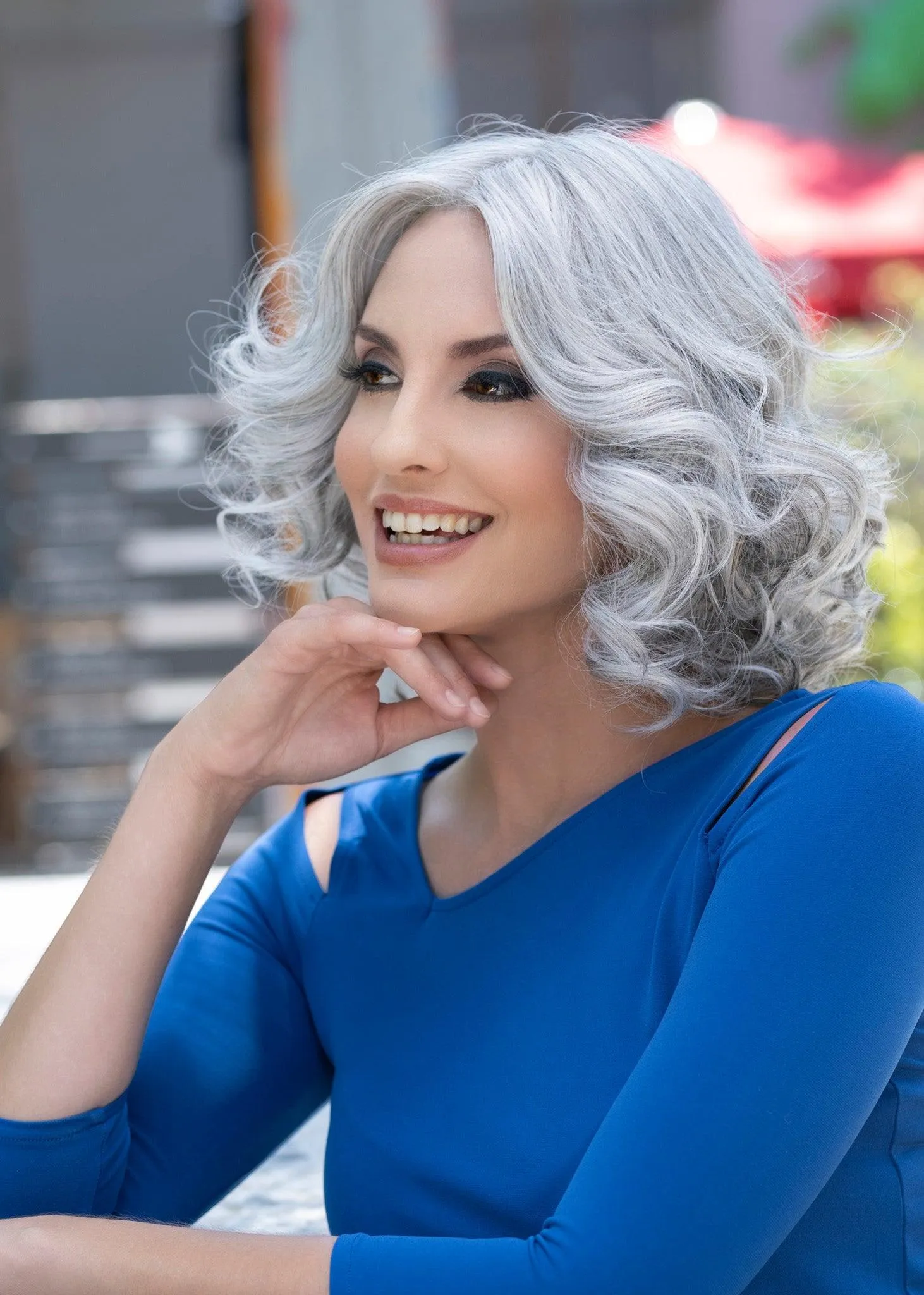 Isabella Wig by Envy | Human Hair Blend (Lace Front Mono Top)