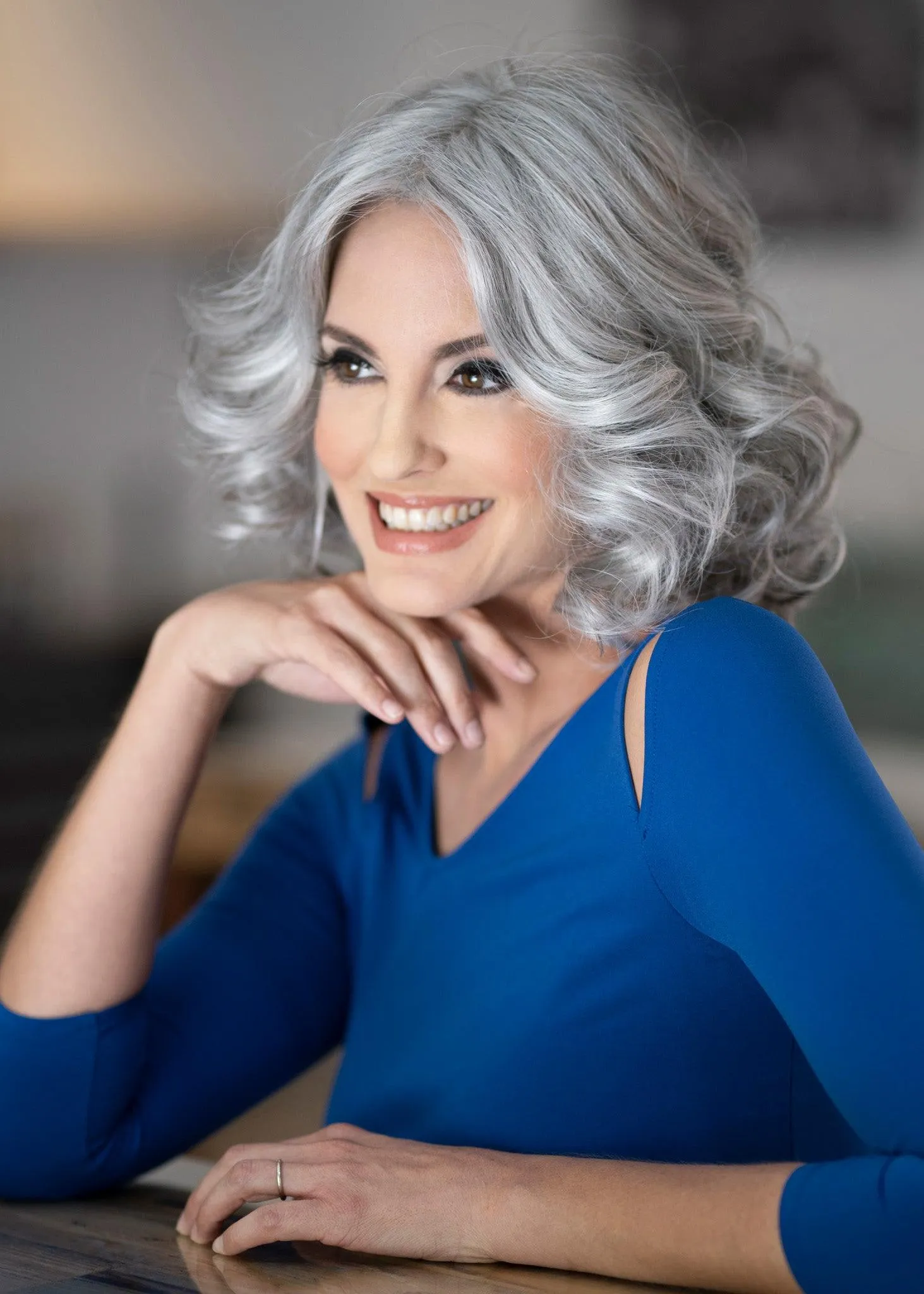 Isabella Wig by Envy | Human Hair Blend (Lace Front Mono Top)
